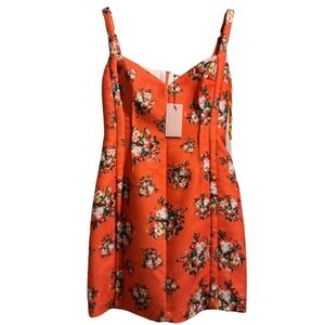 NWT Emilia Wickstead Orange Floral Mini dress.